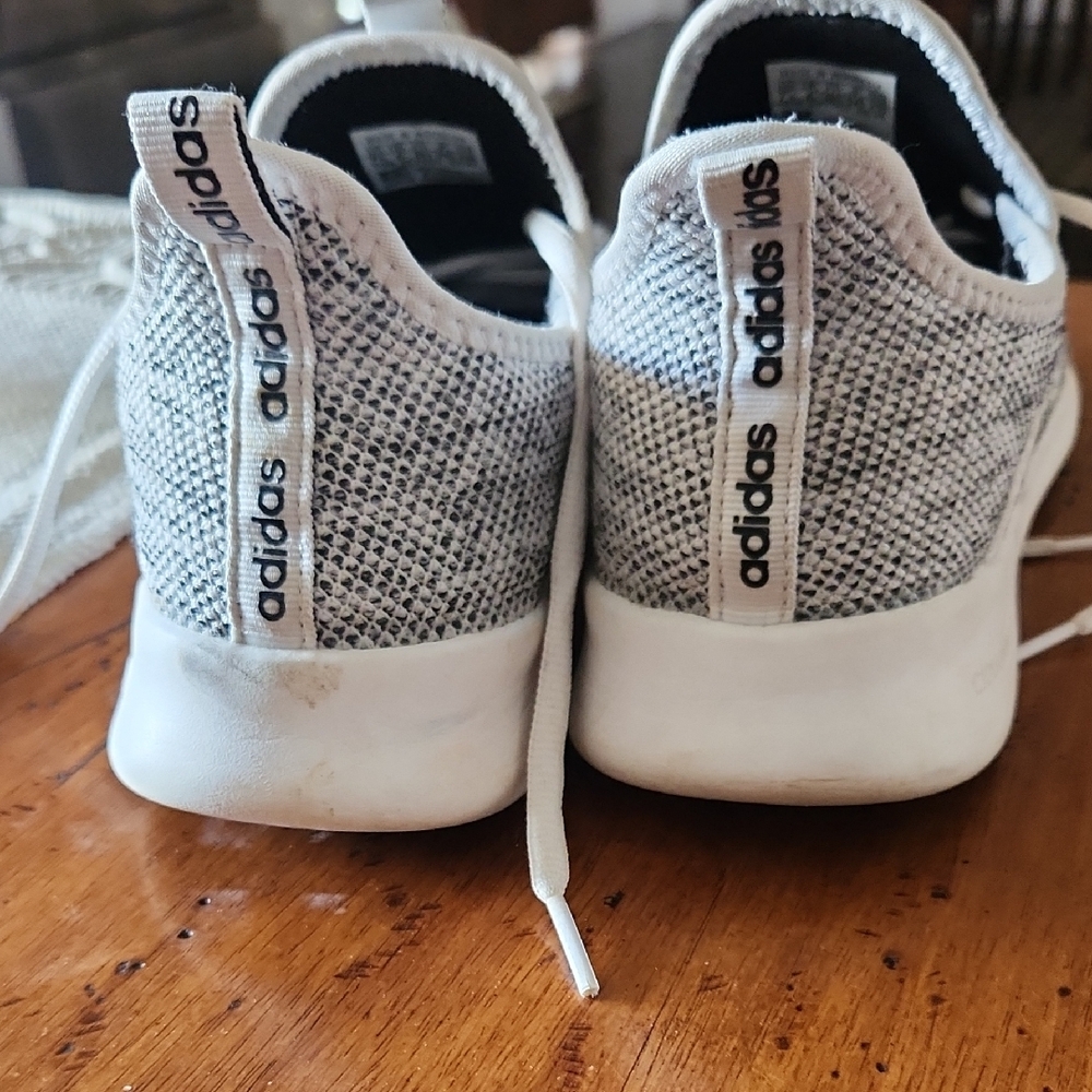 Adidas Women's Black and White Knit Sneakers - Picture 7 of 11
